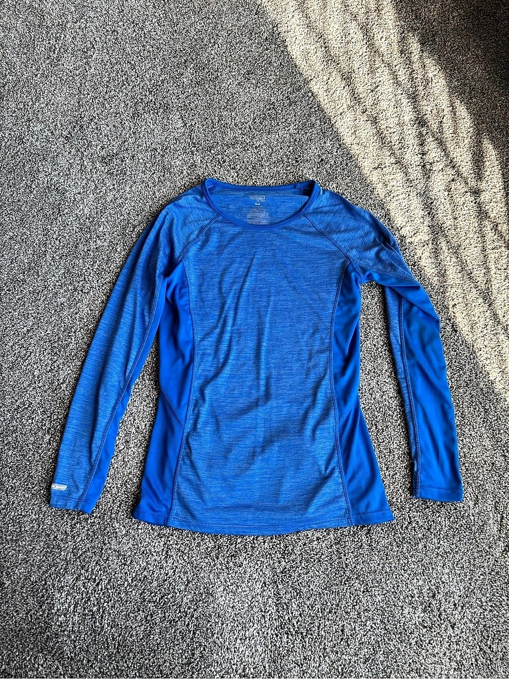 Danskin Now Dri-More Long Sleeve Athletic Shirt Blue